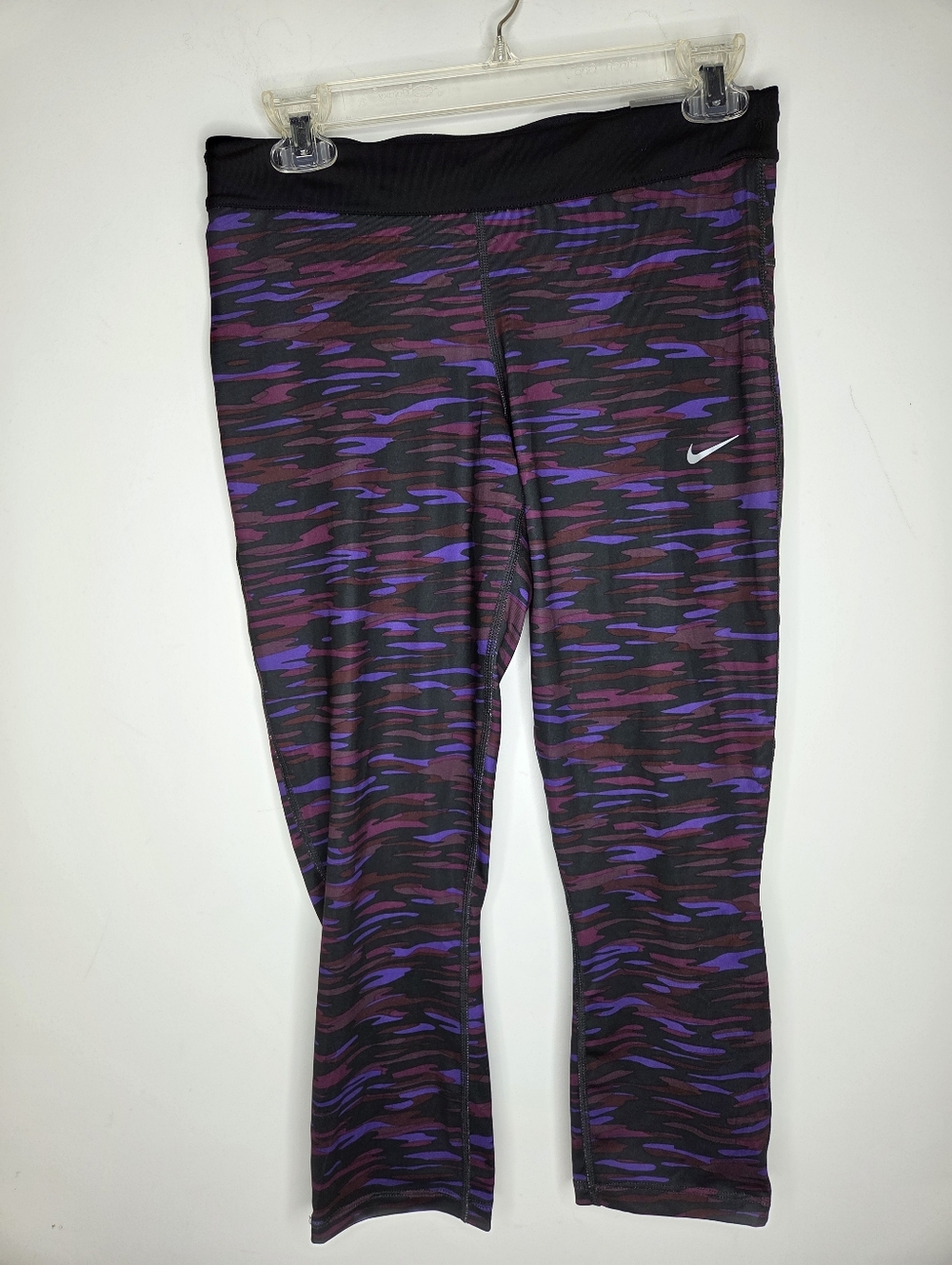 NWT Nike size M Relay- Dri-FIT Black & Multicolor Running Tights - Picture 3 of 11